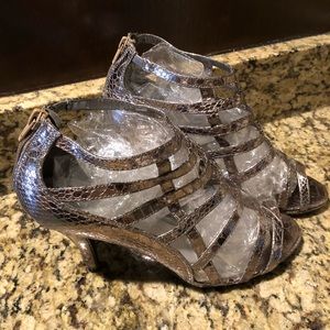 Shiny Silver adorable comfy shoes.